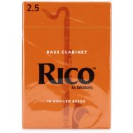 D'Addario REA1025 Rico Bass Clarinet Reed - 2.5 (10-pack)