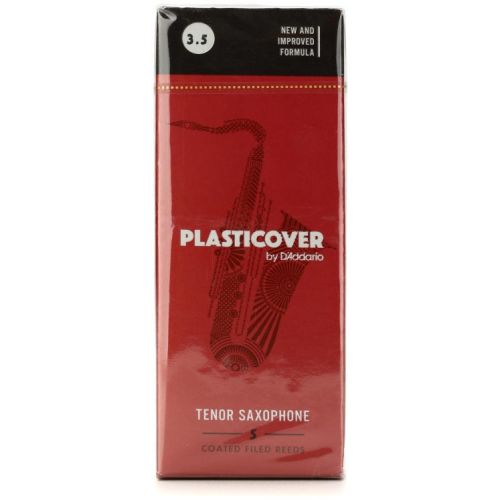  D'Addario Plasticover Tenor Saxophone Reeds (5-pack) with Reed Vitalizer - 3.5