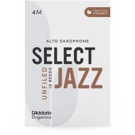 D'Addario Organics Select Jazz Unfiled Alto Saxophone Reeds - 4 Medium (10-pack)