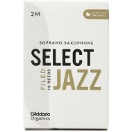 D'Addario Organics Select Jazz Filed Soprano Saxophone Reeds - 2 Medium (10-pack)