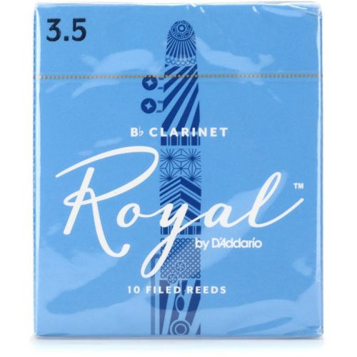 D'Addario Royal Bb Clarinet Reeds (10-pack) with Reed Vitalizer - 3.5