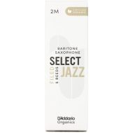 D'Addario Organics Select Jazz Filed Baritone Saxophone Reeds - 2 Medium (5-pack)