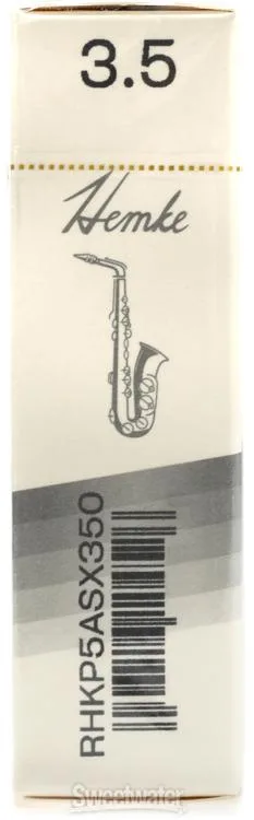  D'Addario RHKP5ASX350 - Frederick L. Hemke Alto Saxophone Reeds - 3.5 (5-pack)