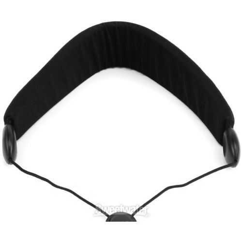  D'Addario SJA18 Padded Neck Strap - Black, Snap Hook