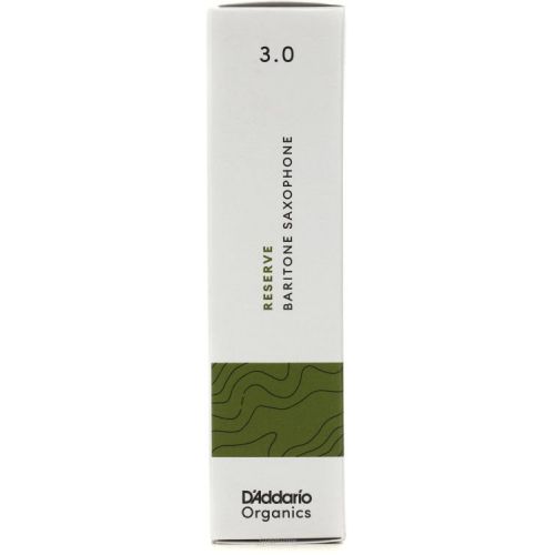  D'Addario Organics Reserve Baritone Saxophone Reeds - 3.0 (5-pack)