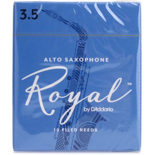  D'Addario Royal Alto Saxophone Reeds (10-pack) with Reed Vitalizer - 3.5