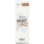 D'Addario Organics Select Jazz Unfiled Baritone Saxophone Reeds - 2 Medium (5-pack)