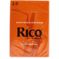 D'Addario RLA1020 - Rico Baritone Saxophone Reeds - 2.0 (10-pack)