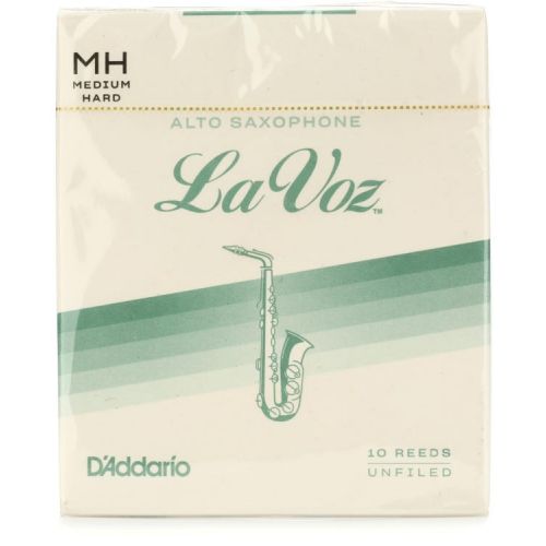  D'Addario La Voz Alto Saxophone Reeds (10-pack) with Reed Vitalizer - Medium Hard