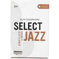 D'Addario Organics Select Jazz Unfiled Alto Saxophone Reeds - 3 Hard (10-pack)