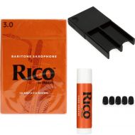 D'Addario RLA1030 - Rico Baritone Saxophone Reeds Accessories Bundle - 3.0 (10-pack)