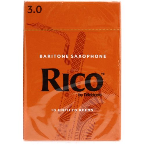  D'Addario RLA1030 - Rico Baritone Saxophone Reeds Accessories Bundle - 3.0 (10-pack)