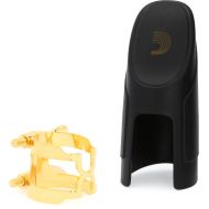 D'Addario HSS1G H Soprano Saxophone Ligature and Cap - Gold Demo