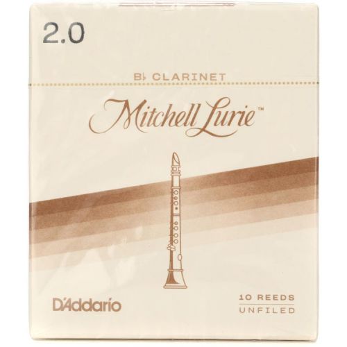  D'Addario Mitchell Lurie Bb Clarinet Reed (10-pack) with Reed Vitalizer Case - 2.0
