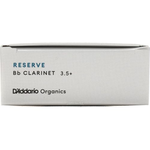  D'Addario Organics Reserve Bb Clarinet Reeds - 3.5+ (10-pack)