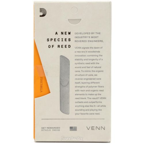  D'Addario VTS0135G2 VENN Generation 2 Tenor Saxophone Reed - 3.5