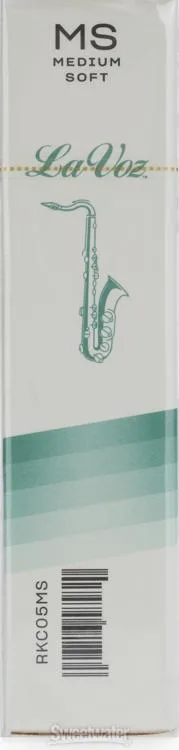  D'Addario RKC10MS - La Voz Tenor Saxophone Reeds - Medium Soft (5-pack)