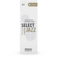 D'Addario Organics Select Jazz Filed Baritone Saxophone Reeds - 4 Soft (5-pack)