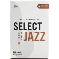 D'Addario Organics Select Jazz Unfiled Alto Saxophone Reeds - 2 Medium (10-pack)