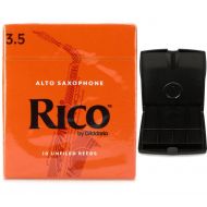 D'Addario Rico Alto Saxophone Reeds (10-pack) with Reed Vitalizer - 3.5