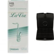 D'Addario La Voz Tenor Saxophone Reeds (5-pack) with Reed Vitalizer Case - Medium Soft