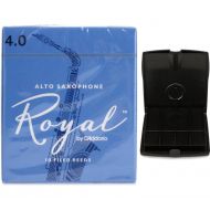 D'Addario Royal Alto Saxophone Reeds (10-pack) with Reed Vitalizer - 4.0