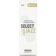 D'Addario Organics Select Jazz Filed Baritone Saxophone Reeds - 2 Hard (5-pack)