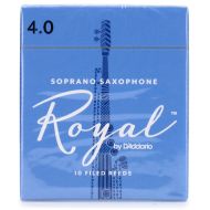 D'Addario RIB1040 - Royal Soprano Saxophone Reeds - 4.0 (10-pack)