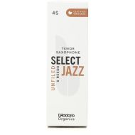 D'Addario Organics Select Jazz Unfiled Tenor Saxophone Reeds - 4 Soft (5-pack)