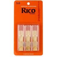 D'Addario RIA0330 - Rico Soprano Saxophone Reeds - 3.0 (3-pack)