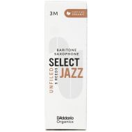 D'Addario Organics Select Jazz Unfiled Baritone Saxophone Reeds - 3 Medium (5-pack)