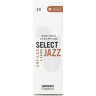 D'Addario Organics Select Jazz Unfiled Baritone Saxophone Reeds - 3 Soft (5-pack)