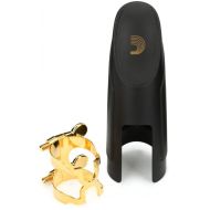 D'Addario HTS2G H Ligature and Cap for Metal Otto Link Tenor Saxophone Mouthpiece - Gold