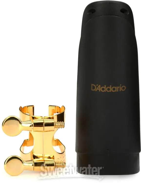  D'Addario HTS2G H Ligature and Cap for Metal Otto Link Tenor Saxophone Mouthpiece - Gold