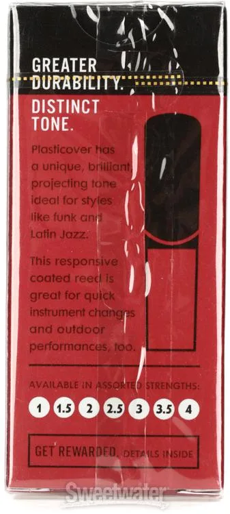  D'Addario Plasticover Alto Saxophone Reeds (5-pack) with Reed Vitalizer - 3.0