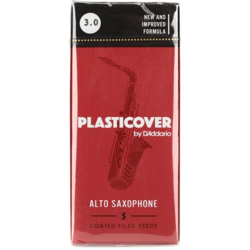  D'Addario Plasticover Alto Saxophone Reeds (5-pack) with Reed Vitalizer - 3.0