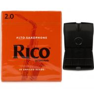 D'Addario Rico Alto Saxophone Reeds (10-pack) with Reed Vitalizer - 2.0