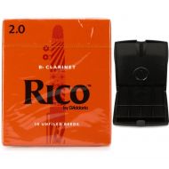 D'Addario Rico Bb Clarinet Reeds (10-pack) with Reed Vitalizer - 2.0