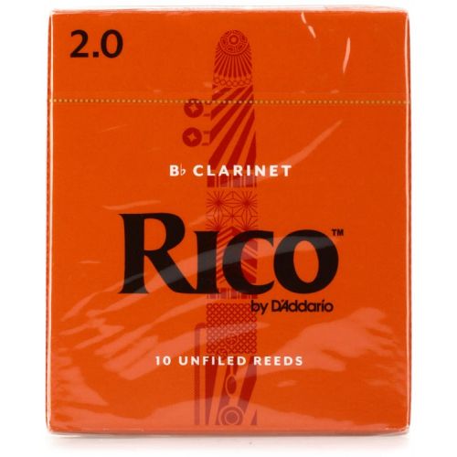  D'Addario Rico Bb Clarinet Reeds (10-pack) with Reed Vitalizer - 2.0