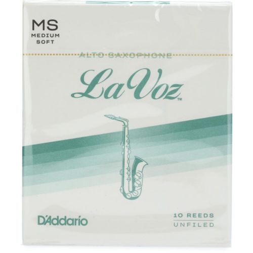  D'Addario La Voz Alto Saxophone Reeds (10-pack) with Reed Vitalizer - Medium Soft