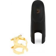 D'Addario HTS1G H Ligature and Cap for Hard Rubber Tenor Saxophone Mouthpiece - Gold