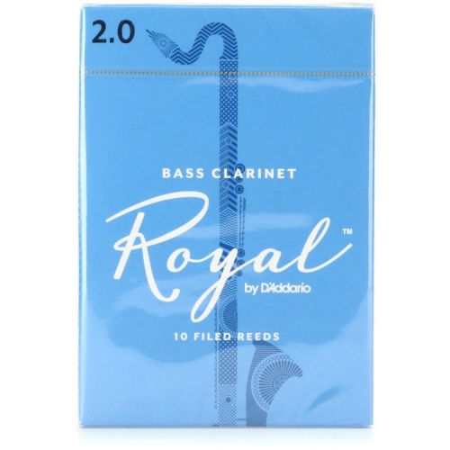  D'Addario Royal Bass Clarinet Reed (10-pack) with Reed Vitalizer Case - 2.0