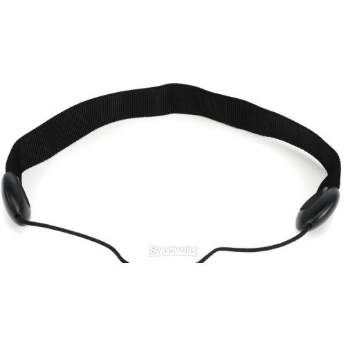  D'Addario SJA13 Fabric Neck Strap - Black, Snap Hook