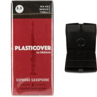 D'Addario Plasticover Soprano Saxophone Reeds (5-pack) with Reed Vitalizer Case - 3.5