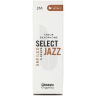 D'Addario Organics Select Jazz Unfiled Tenor Saxophone Reeds - 3 Medium (5-pack)