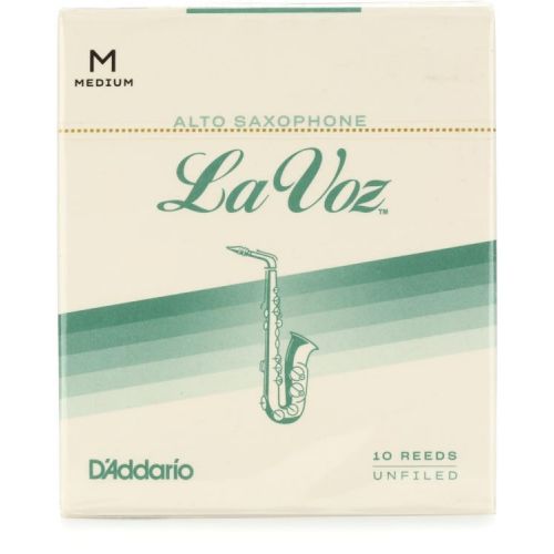  D'Addario La Voz Alto Saxophone Reeds (10-pack) with Reed Vitalizer - Medium