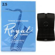 D'Addario Royal Tenor Saxophone Reeds (10-pack) with Reed Vitalizer Case - 2.5