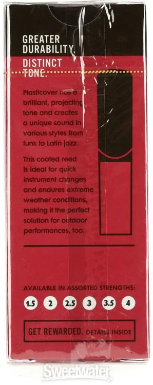  D'Addario RRP05BSX200 Plasticover Baritone Saxophone Reeds - 2.0 (5-pack)