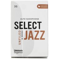 D'Addario Organics Select Jazz Unfiled Alto Saxophone Reeds - 3 Soft (10-pack)