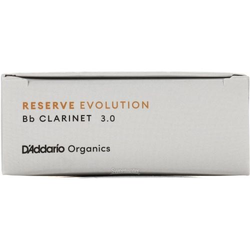  D'Addario Organics Reserve Evolution Bb Clarinet Reeds - 3.0 (10-pack)